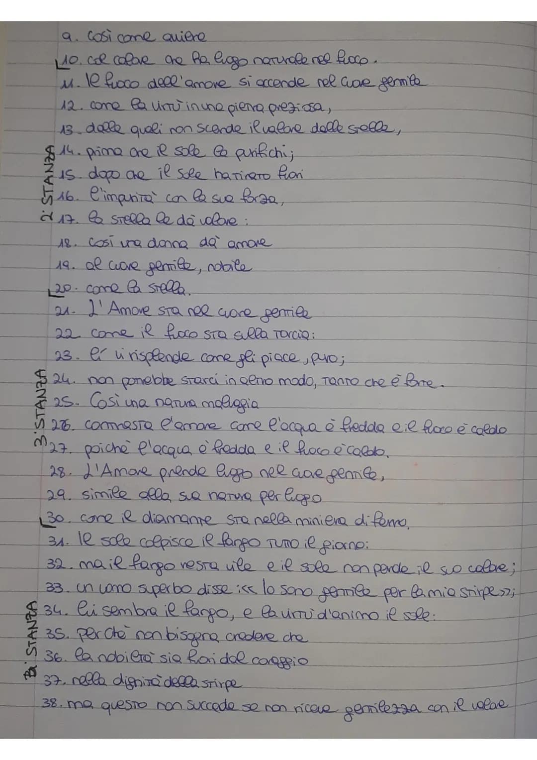 G giacomo da contini
Amore é uno desio cheven da 'cove
L'Amore e un desiderio che viene dal core
2. dowTo ad un eccesso di piacere;
3. gli o