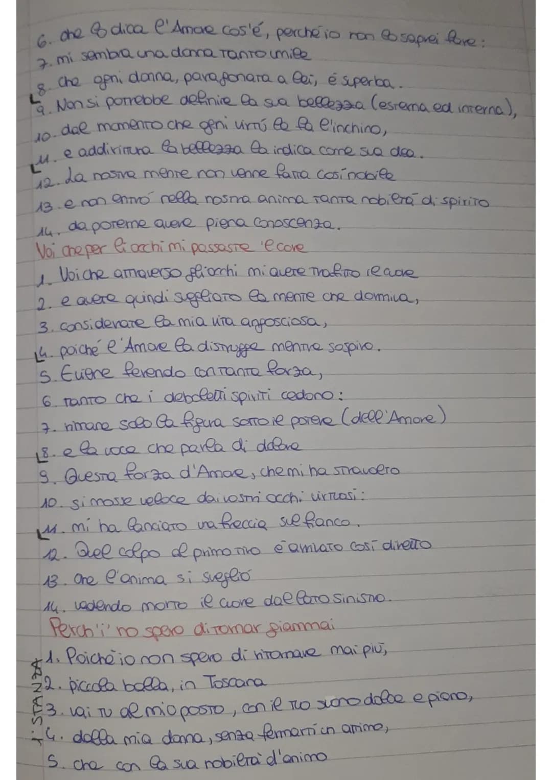 G giacomo da contini
Amore é uno desio cheven da 'cove
L'Amore e un desiderio che viene dal core
2. dowTo ad un eccesso di piacere;
3. gli o
