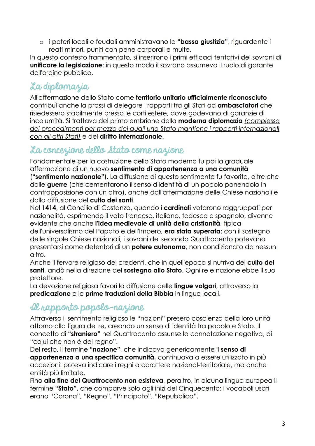 Le monarchie nazionali
(XIV-XV secolo)
Fino al 1500 si parla di monarchie nazionali (accentramento del potere nelle mani
del re); dal 1600 s