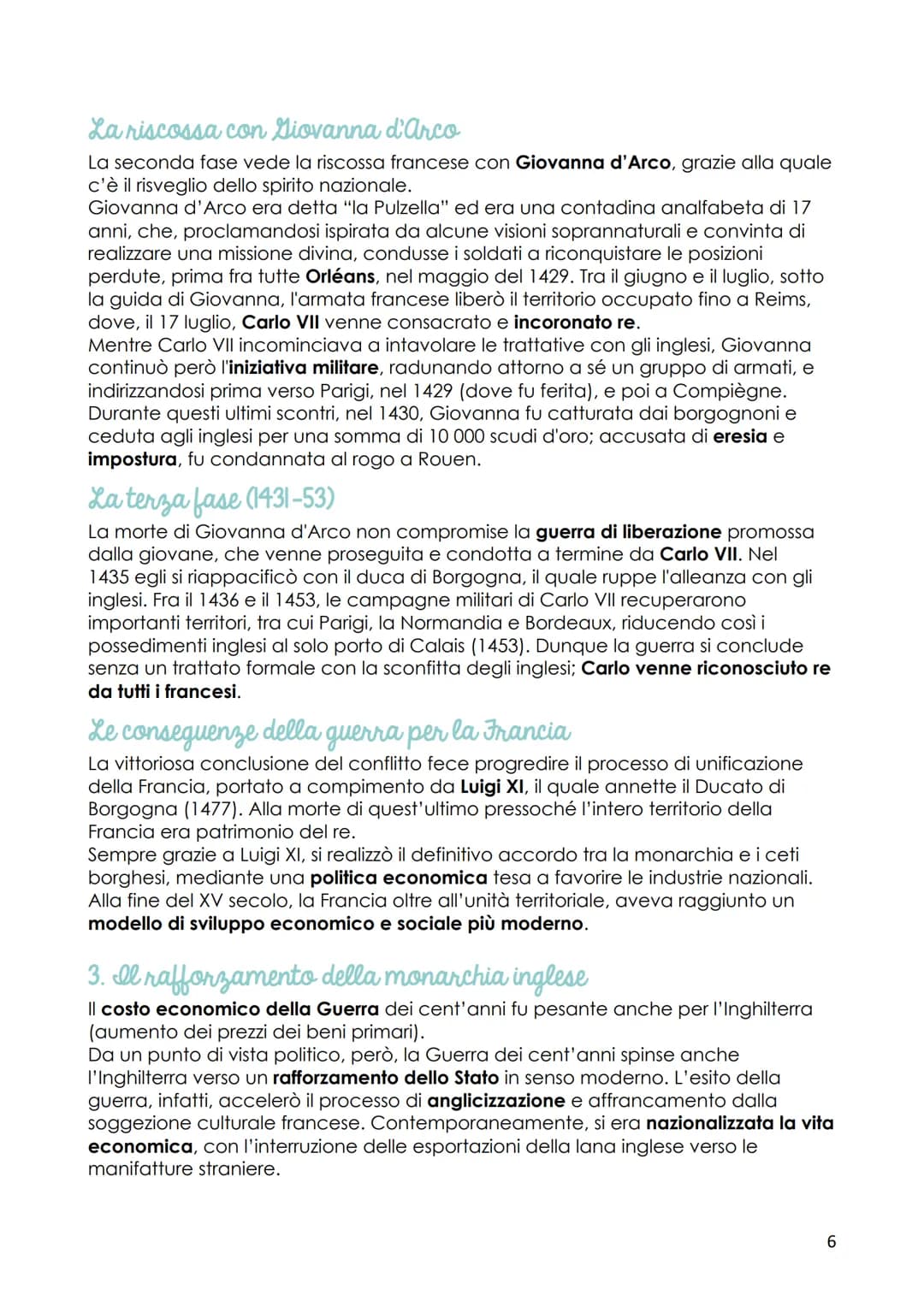 Le monarchie nazionali
(XIV-XV secolo)
Fino al 1500 si parla di monarchie nazionali (accentramento del potere nelle mani
del re); dal 1600 s