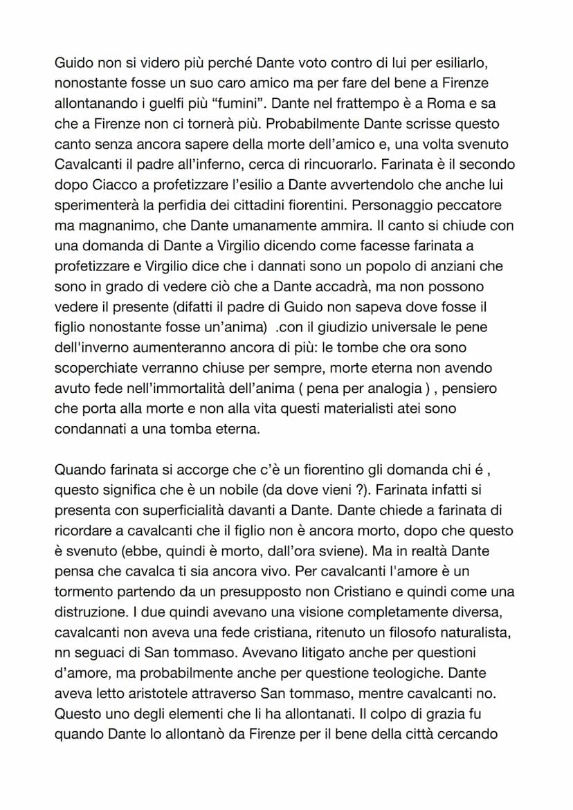 CANTO 10
In questo sesto cerchio si presenta come una distesa di tombe
scoperte attraversate da Dante e Virgilio già nel 9 canto. Dante sta
