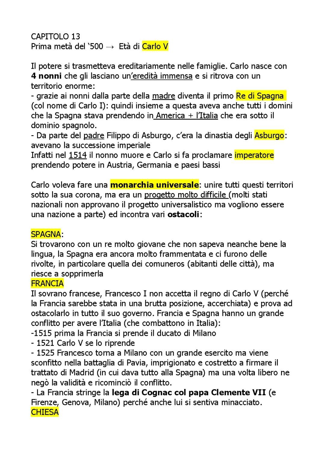 Il Rinascimento e Le Grandi Monarchie del '500 e '600
