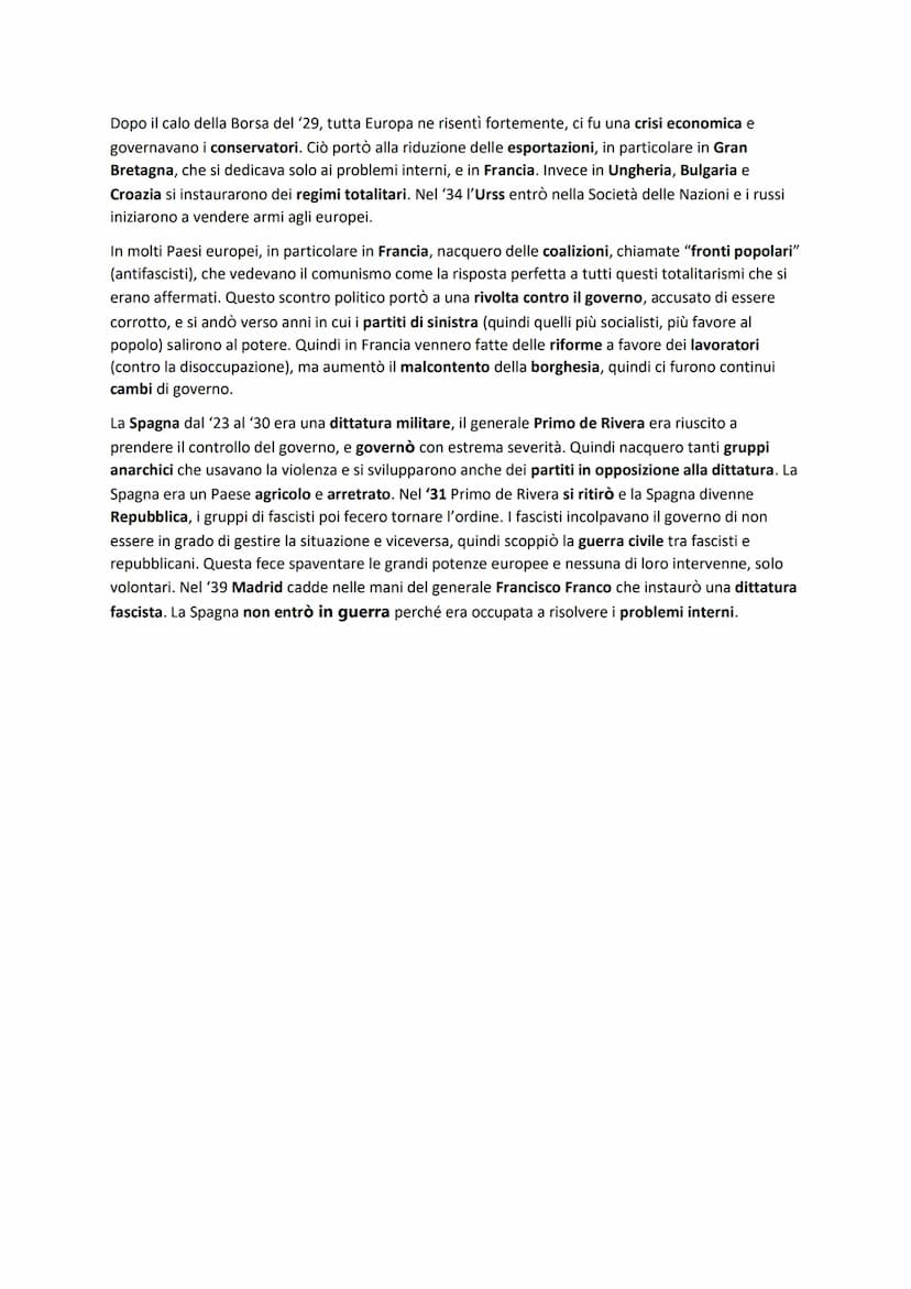 FASCISMO
Italia del dopoguerra
Con la fine della guerra si iniziò a parlare di vittoria mutilata, perché l'Italia non aveva ottenuto ciò
che