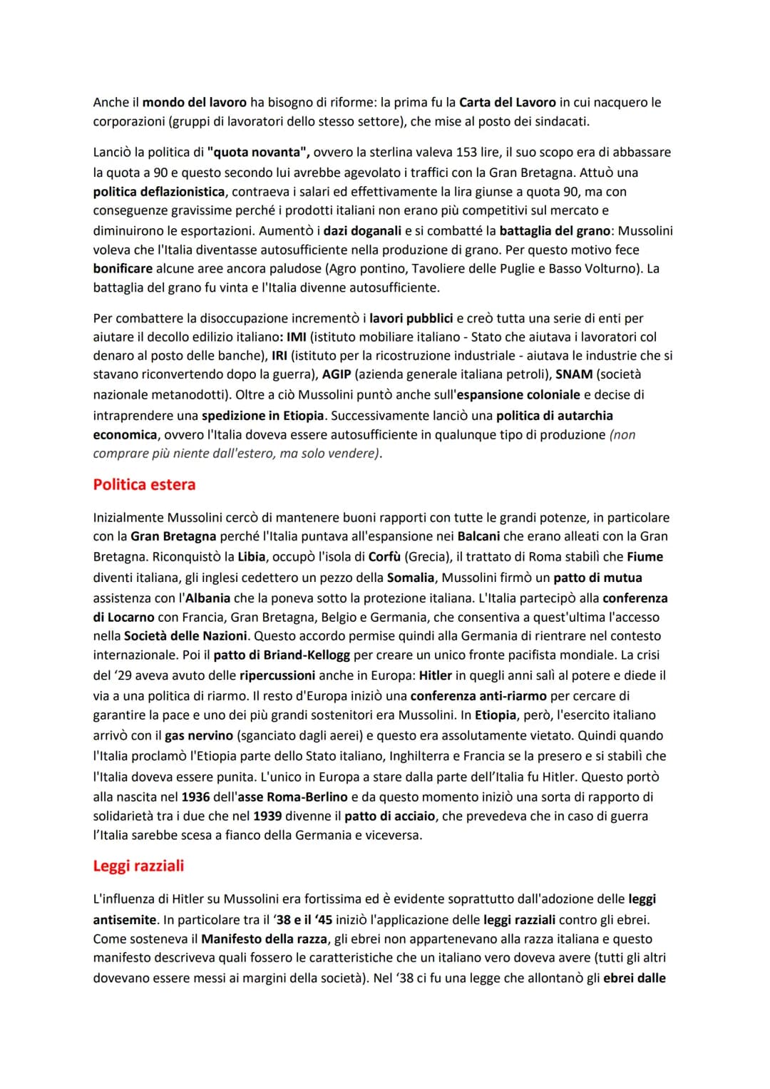 FASCISMO
Italia del dopoguerra
Con la fine della guerra si iniziò a parlare di vittoria mutilata, perché l'Italia non aveva ottenuto ciò
che
