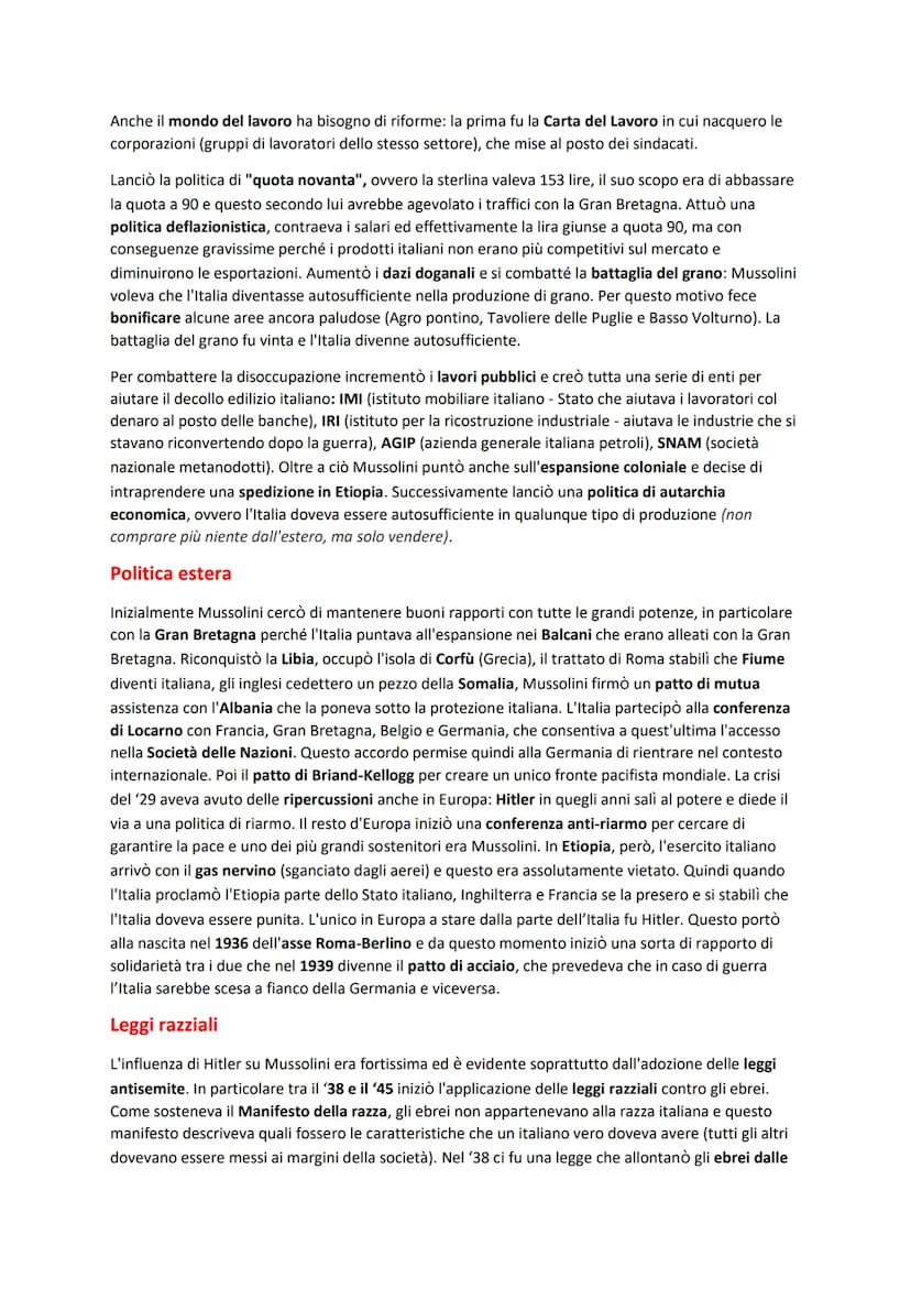 FASCISMO
Italia del dopoguerra
Con la fine della guerra si iniziò a parlare di vittoria mutilata, perché l'Italia non aveva ottenuto ciò
che