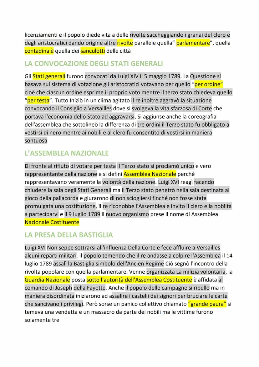RIVOLUZIONE FRANCESE
LA SITUAZIONE ECONOMICA E SOCIALE
Alla fine del 700 l'economia francese era ancora essenzialmente agricola i nobili
imp