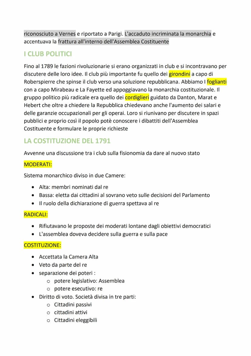 RIVOLUZIONE FRANCESE
LA SITUAZIONE ECONOMICA E SOCIALE
Alla fine del 700 l'economia francese era ancora essenzialmente agricola i nobili
imp