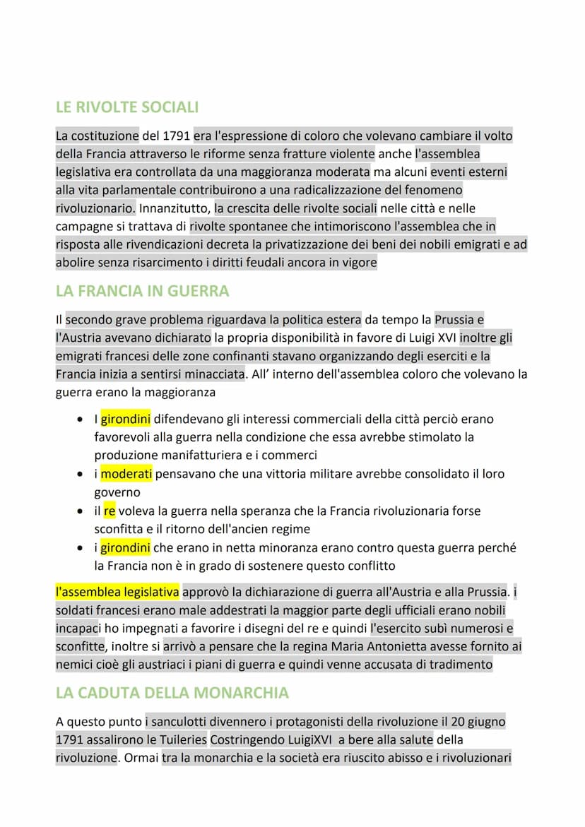 RIVOLUZIONE FRANCESE
LA SITUAZIONE ECONOMICA E SOCIALE
Alla fine del 700 l'economia francese era ancora essenzialmente agricola i nobili
imp