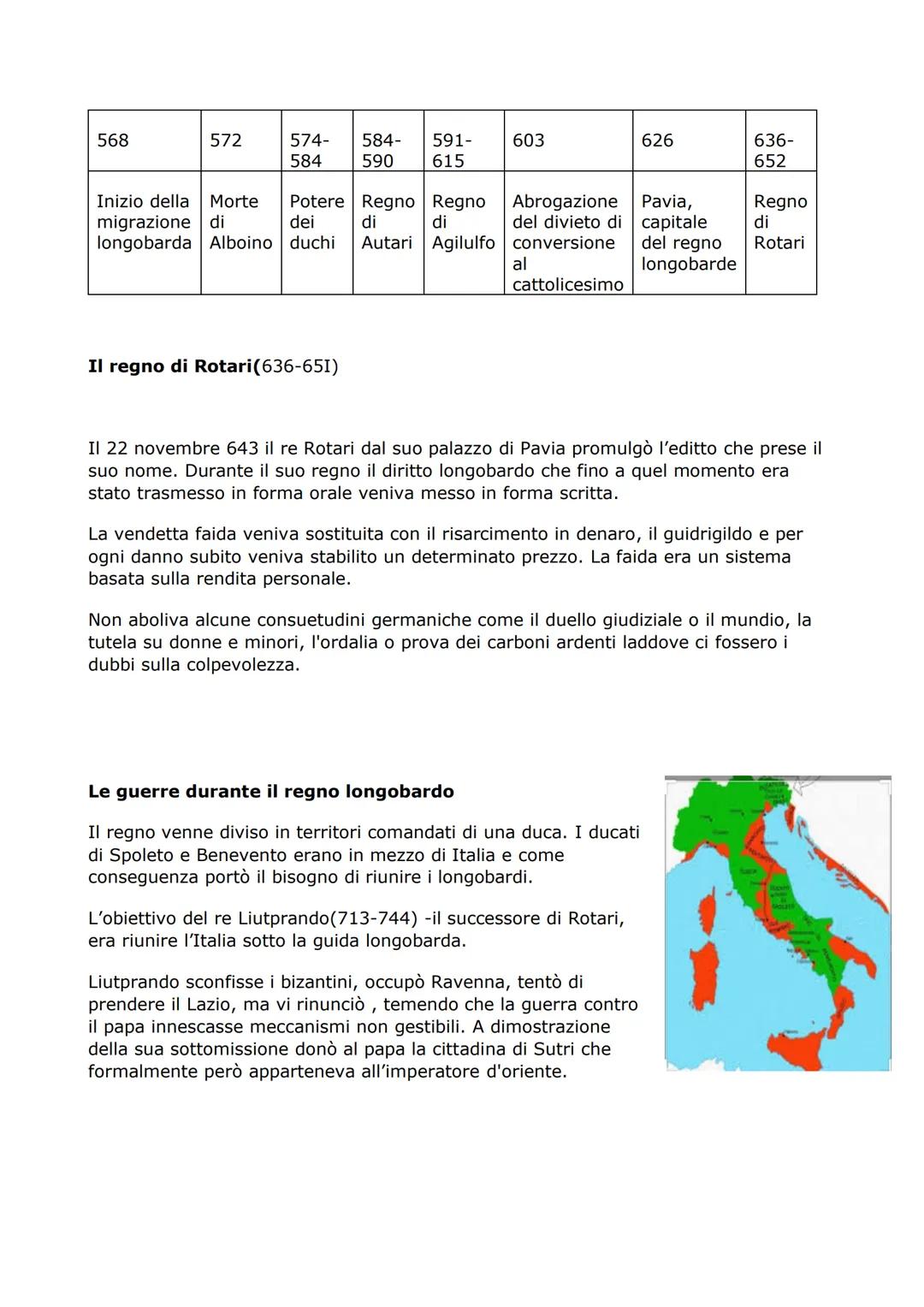 LA GUERRA TRA I FRANCHI E I LONGOBARDI IN ITALIA (574-773)
I longobardi conquistano parte dell'Italia
Dopo la guerra di Giustiniano contro g