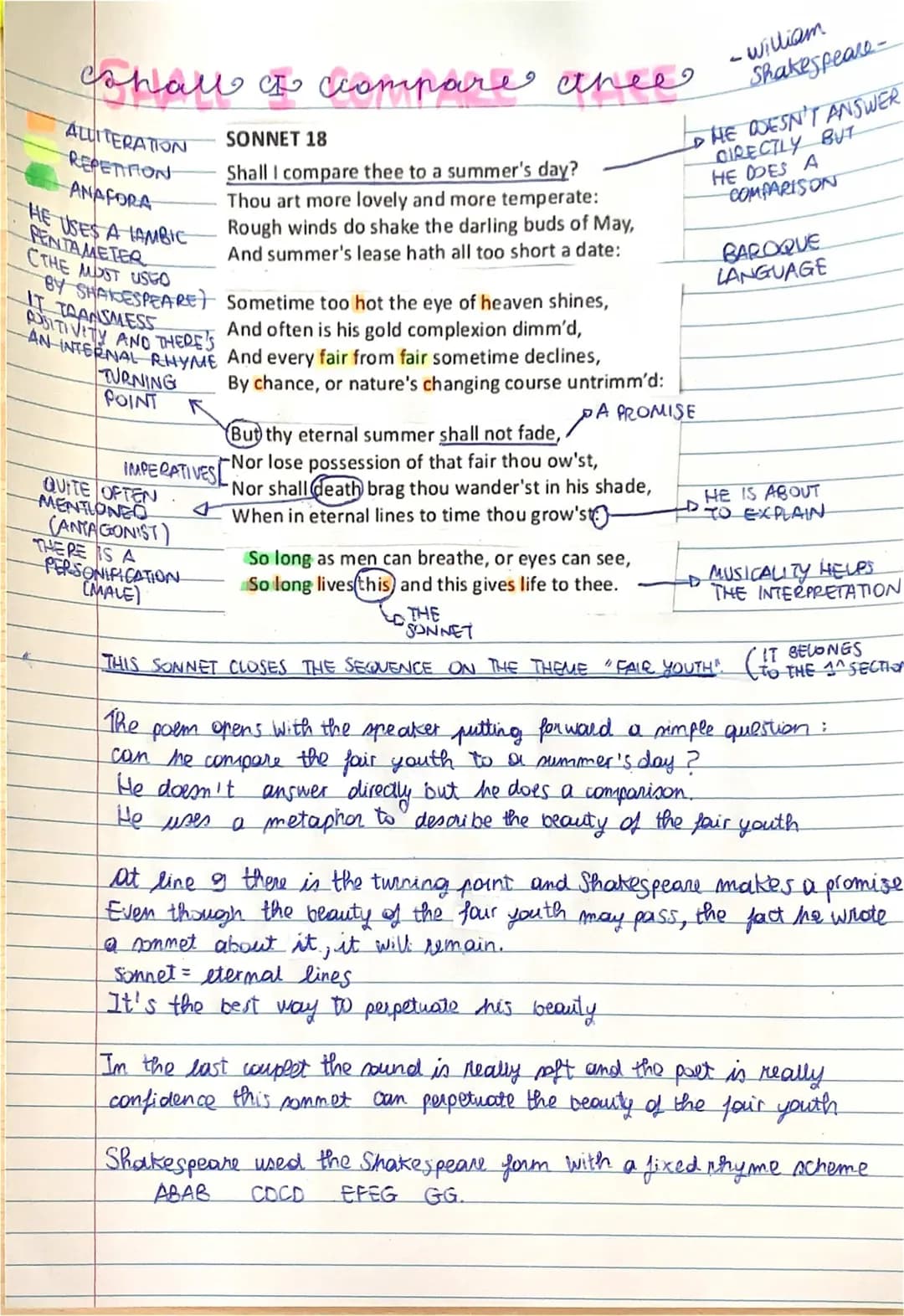 Shakespeare's Sonnet 18 and Sonnet 130 Analysis for Kids - Fun and Easy!