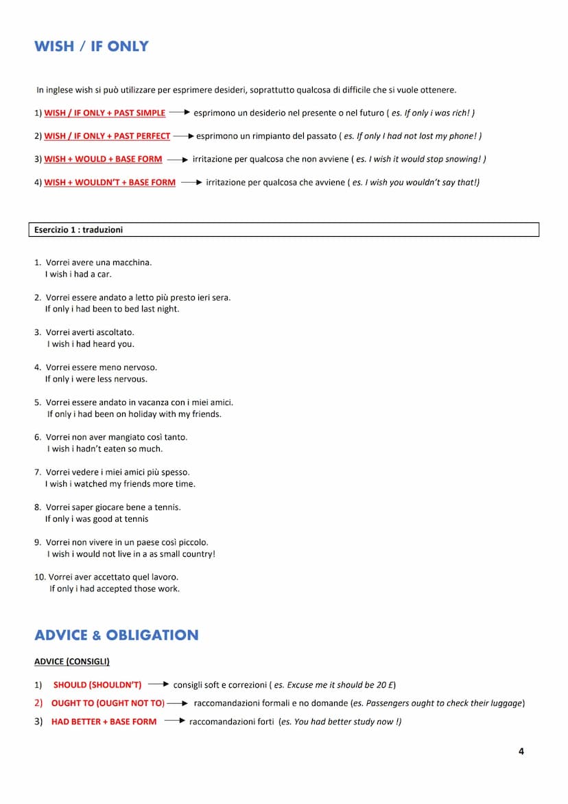 UNIT 6
GRAMMAR
● CONDITIONALS
● WISH / IF ONLY
ADVICE & OBLIGATION
● PAST MODALS
CONDITIONALS
0 CONDITIONAL
1ST CONDITIONAL
2ND CONDITIONAL
