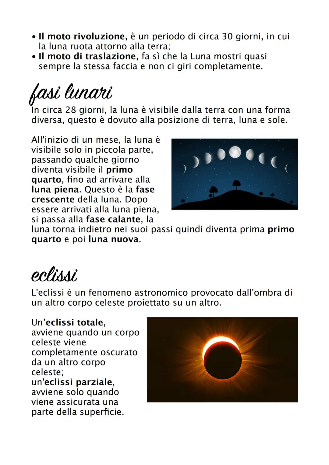 Luna
luna
Ogni corpo celeste che ruota attorno
ad altri pianeti prende il nome di
satelliti.
Ogni pianeta del sistema solare ha
vari satelli