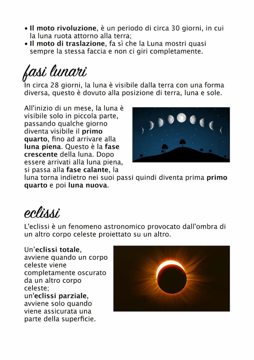 Luna
luna
Ogni corpo celeste che ruota attorno
ad altri pianeti prende il nome di
satelliti.
Ogni pianeta del sistema solare ha
vari satelli