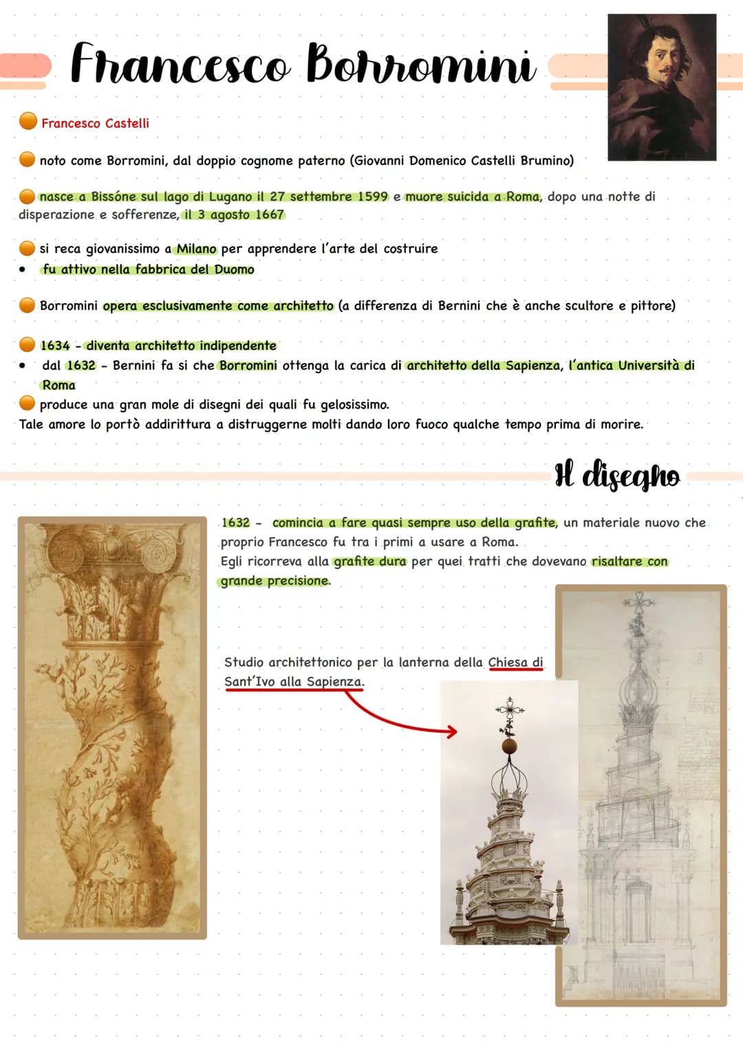 Francesco Bohromini
Francesco Castelli
noto come Borromini, dal doppio cognome paterno (Giovanni Domenico Castelli Brumino)
nasce a Bissone 