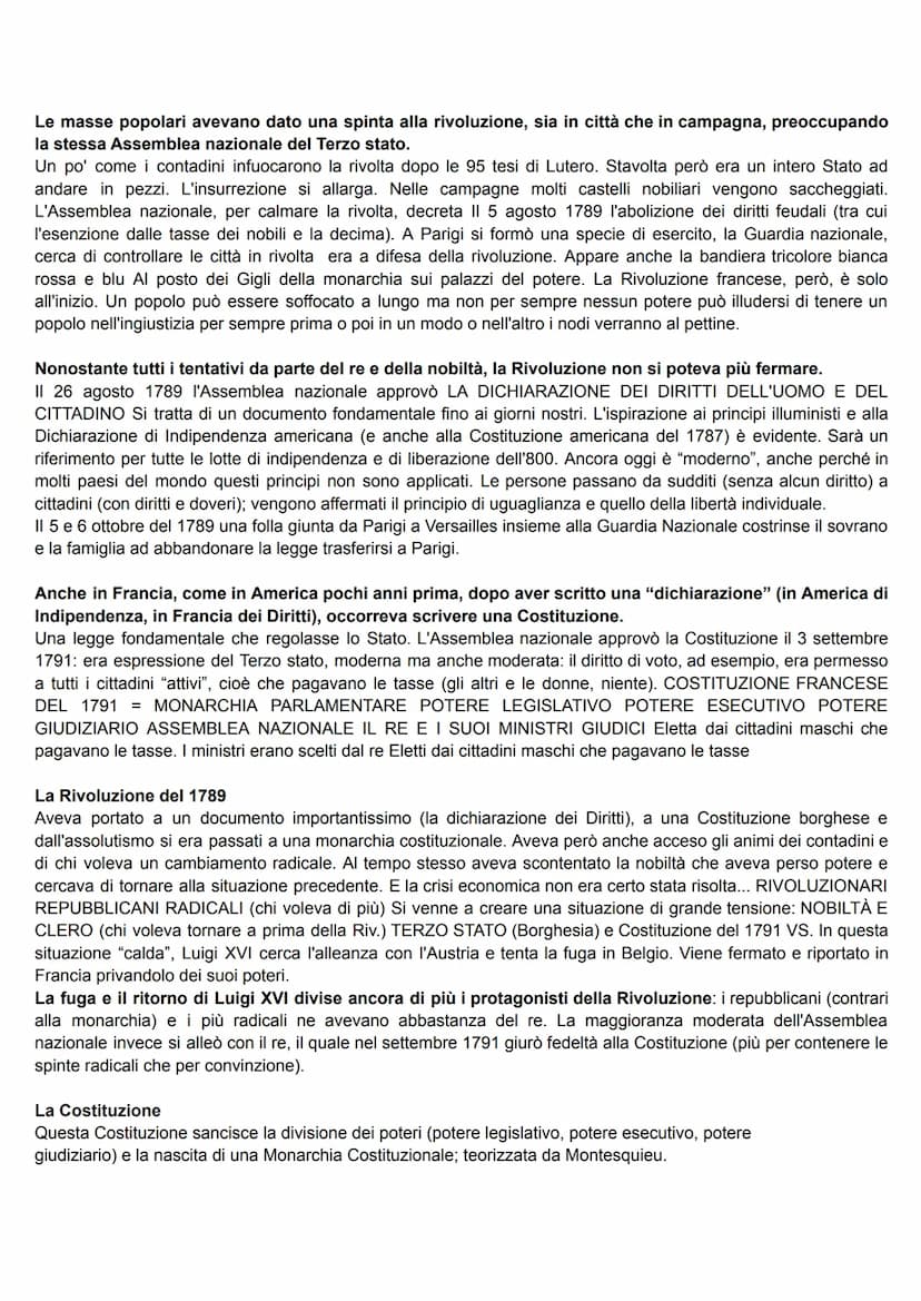 LA RIVOLUZIONE FRANCESE
Com'era la situazione in Francia nel 1700?
La Francia era uno Stato potente, retto da una monarchia assoluta gestita