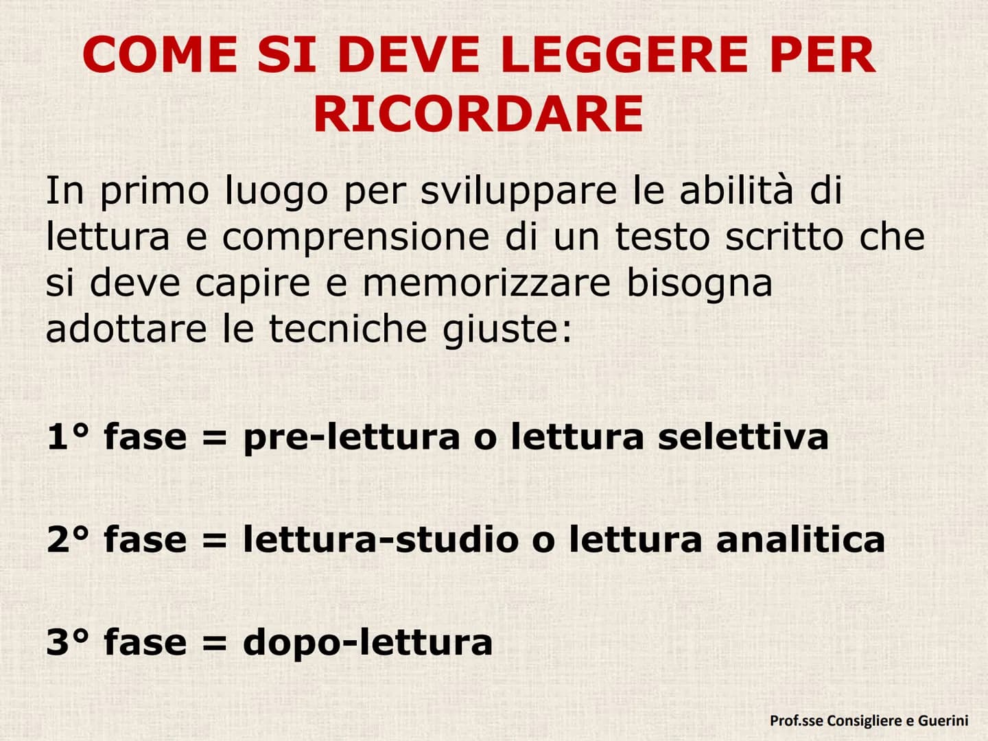 D) STUDIO E MAPPE L'INTERROGAZIONE E LA
VERIFICA NON POSSONO
BASARSI SOLO SULLO
STUDIO DEGLI APPUNTI!
QUASI SEMPRE LO STUDIO
DEGLI APPUNTI V