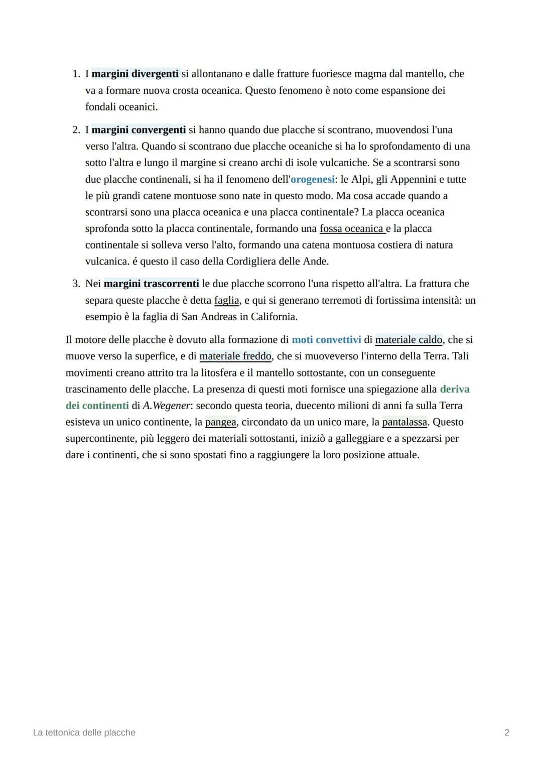 La tettonica delle placche
La dinamica della litosfera
La Terra è formata da gusci concentrici di diversa natura e spessore.
• La crosta, di