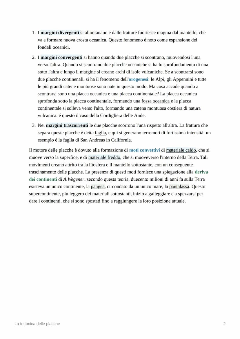 La tettonica delle placche
La dinamica della litosfera
La Terra è formata da gusci concentrici di diversa natura e spessore.
• La crosta, di