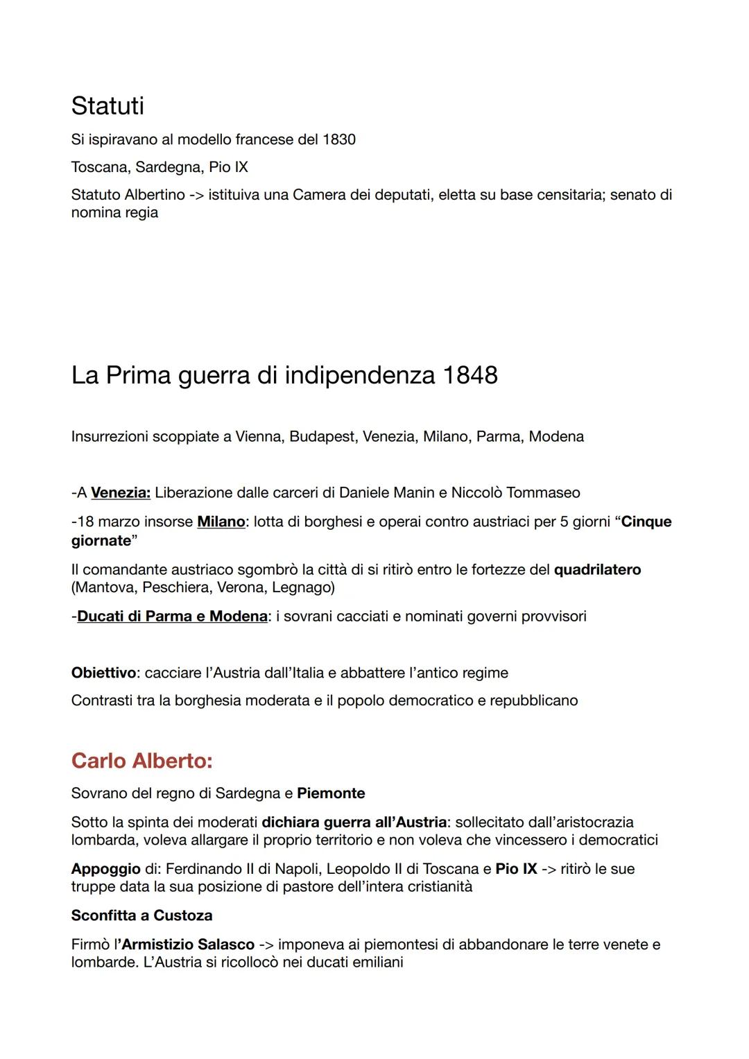 
<h2 id="riassunto">Riassunto</h2>
<p>Con il crollo dell'Impero napoleonico, i vecchi sovrani vollero ridefinire l'assetto politico e social