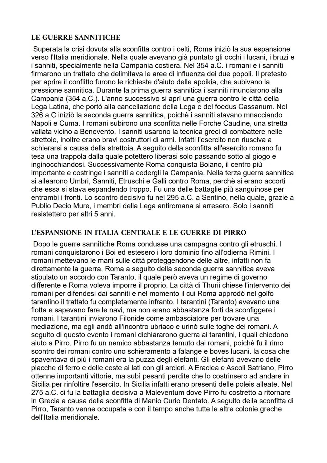 L'ESPANSIONE IN ITALIA
lezione del 12-16/05/23
LA CONQUISTA DEL LAZIO E LO SCONTRO CON I GALLI
La repubblica romana fu protagonista di una s
