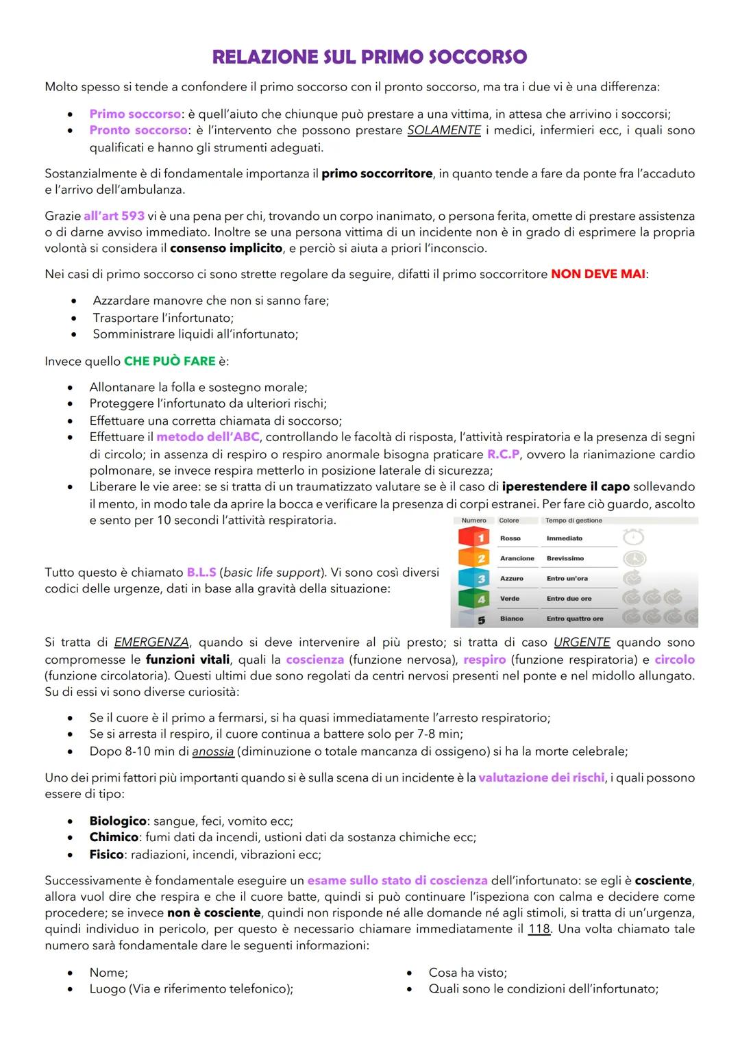Liceo Scientifico
LABRILA
IL PRIMO SOCCORSO
PRIMO
SOCCORSO
NOEMI FAVOLA
Liceo Scientifico A Labriola
Roma
17/03/2022 RELAZIONE SUL PRIMO SOC