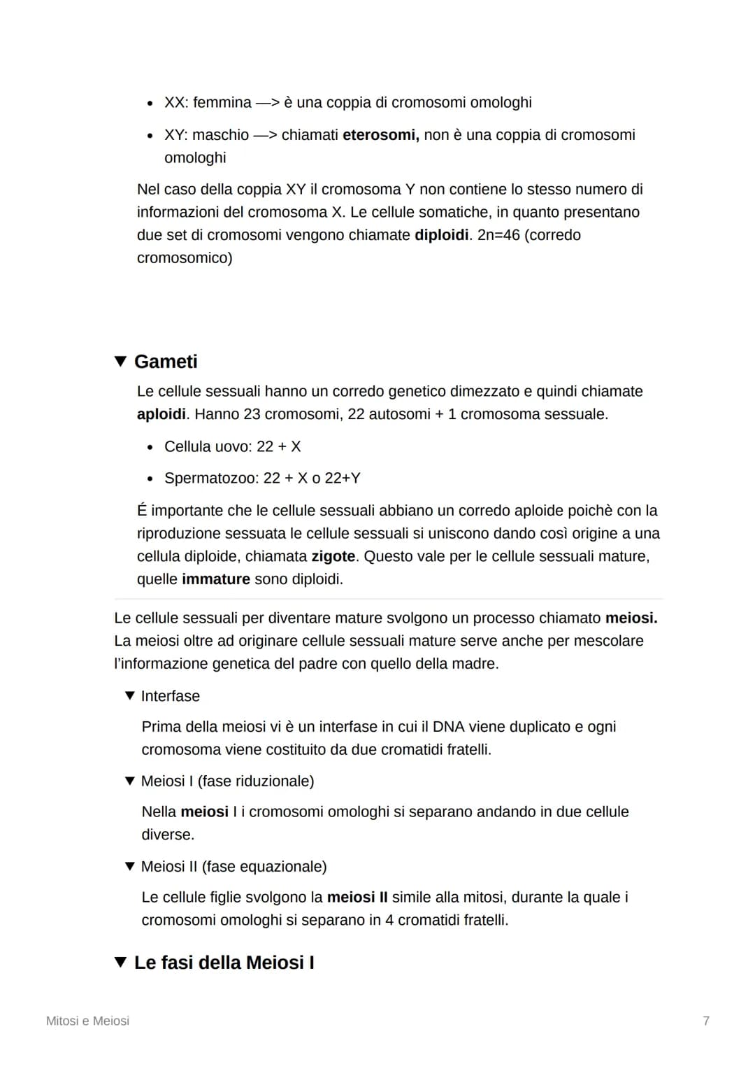 Mitosi e Meiosi
▾ La divisione cellulare e la riproduzione
▾ La riproduzione di tutti gli esseri viventi dipende dalla
divisione cellulare
M