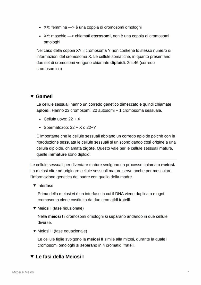 Mitosi e Meiosi
▾ La divisione cellulare e la riproduzione
▾ La riproduzione di tutti gli esseri viventi dipende dalla
divisione cellulare
M