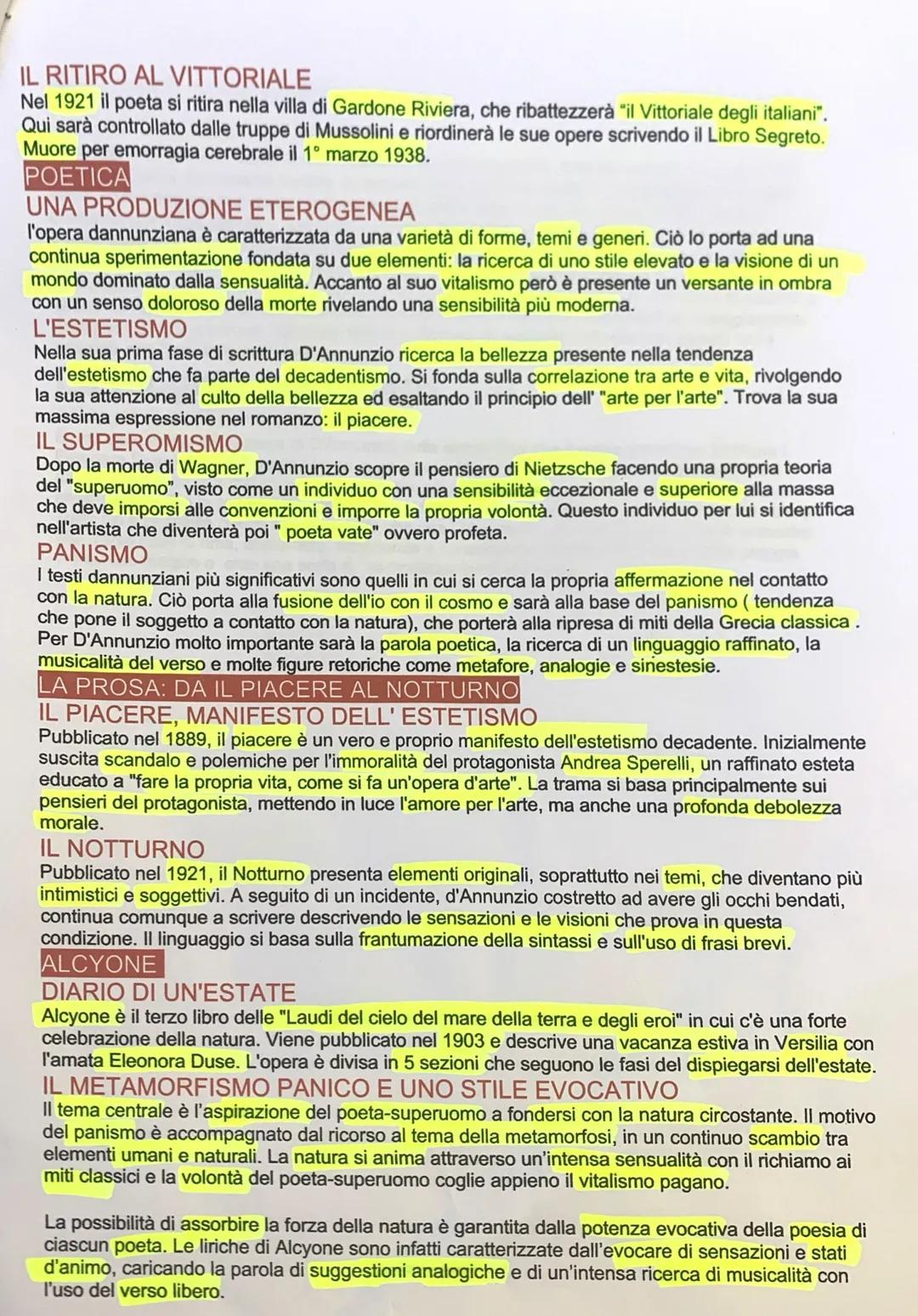 # Gabriele D'Annunzio

LA VITA COME "OPERA D'ARTE"
Nato a Pescara il 12 marzo 1863 da una famiglia borghese, D'Annunzio vive una vita da ama