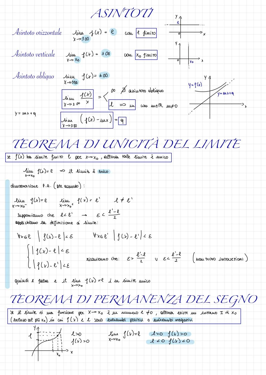 # LIMITI

Intervalli

- CHIUSO $Ia,b]$ $a \le x \le b$

- APERTO $(a, b)$ $a< x < b$

- CHIUSO SX, APERTO DX $Ia, b)$ $a \le x < b$

- APERT