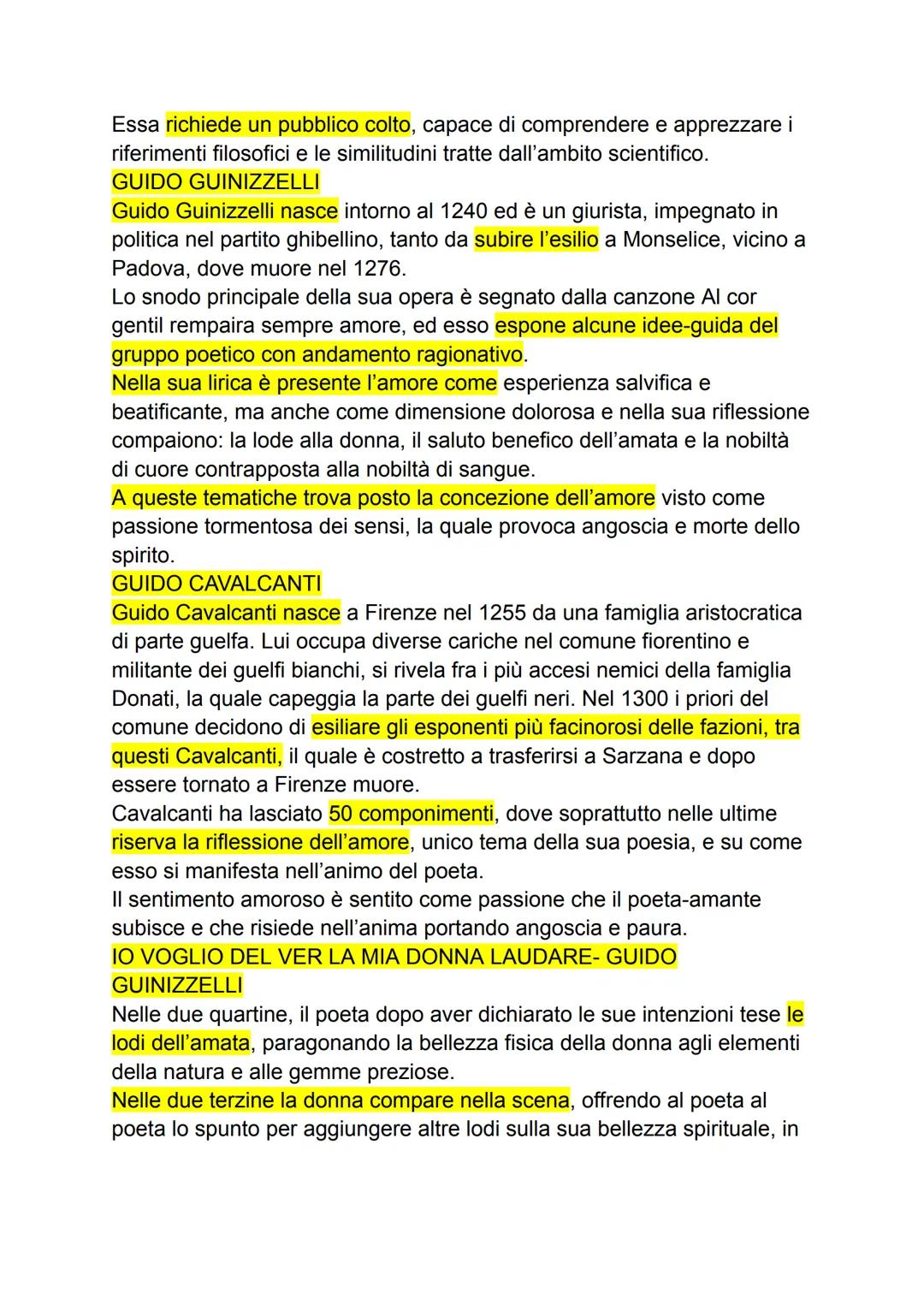 ITALIANO-LO STILNOVO E LA POESIA COMICO-REALISTICA
IL DOLCE STILNOVO
Nel '200 fiorì, tra Bologna e Firenze, una nuova stagione poetica
chiam