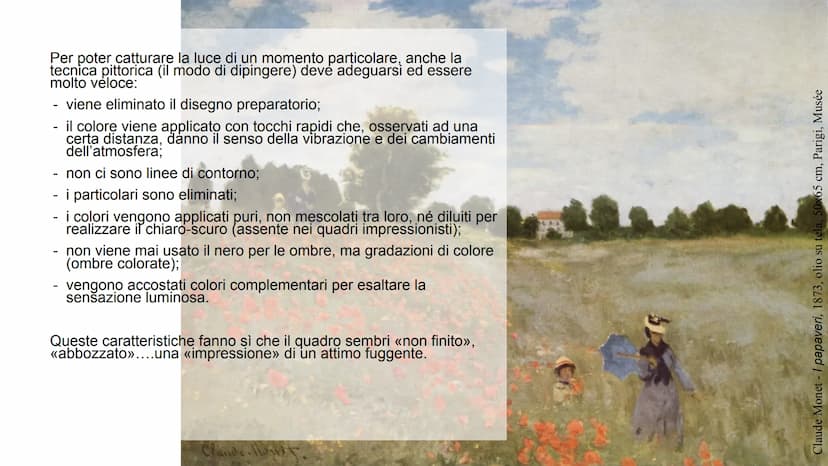 IMPRESSIONISMO
Mene 1925. E' l'aprile 1874 a Parigi.
Il Salon (esposizione ufficiale statale biennale)
respinge le opere di un gruppo di gio
