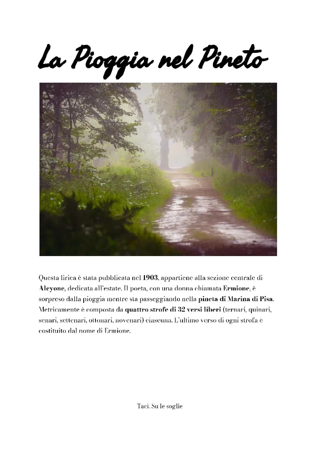 La pioggia nel pineto
