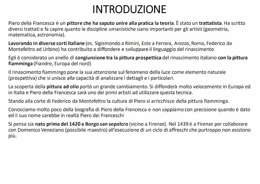 
<p>Piero della Francesca è un pittore rinascimentale italiano noto per la sua abilità nell'unire la pratica artistica alla teoria. Inoltre,