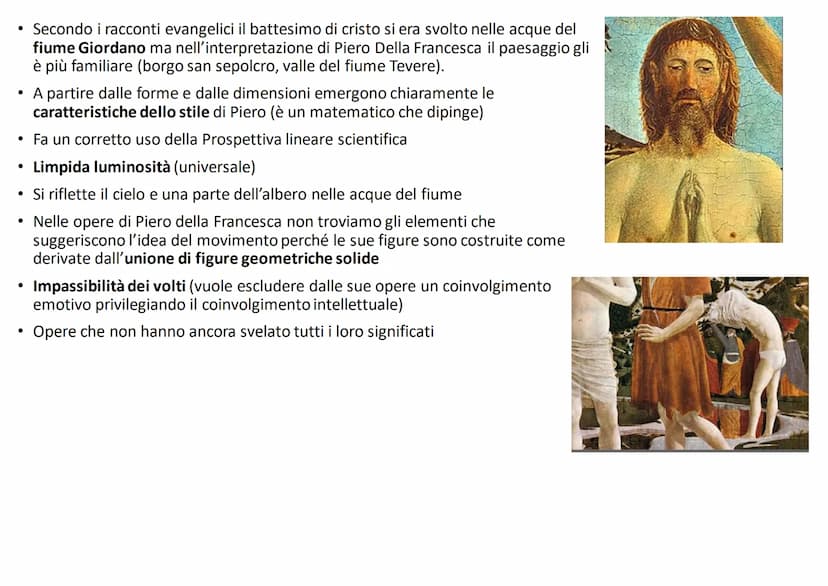
<p>Piero della Francesca è un pittore rinascimentale italiano noto per la sua abilità nell'unire la pratica artistica alla teoria. Inoltre,