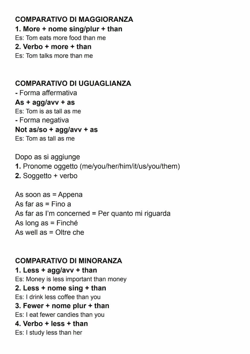 COMPARATIVI
Agg/avv monosillabici
1. Si aggiunge -er
Es: Old = Older
2. Se finisce con e, aggiunge -r
Es: Nice Nicer
3. Se finisce con vocal