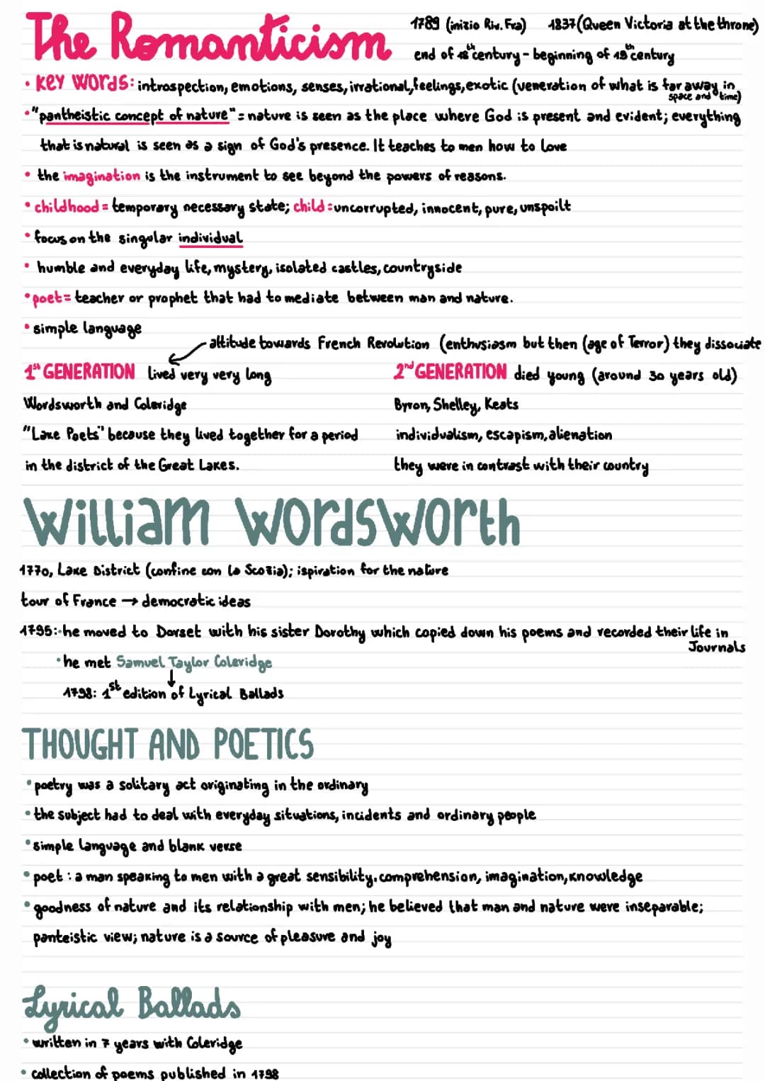 The Romanticism and Wordsworth
