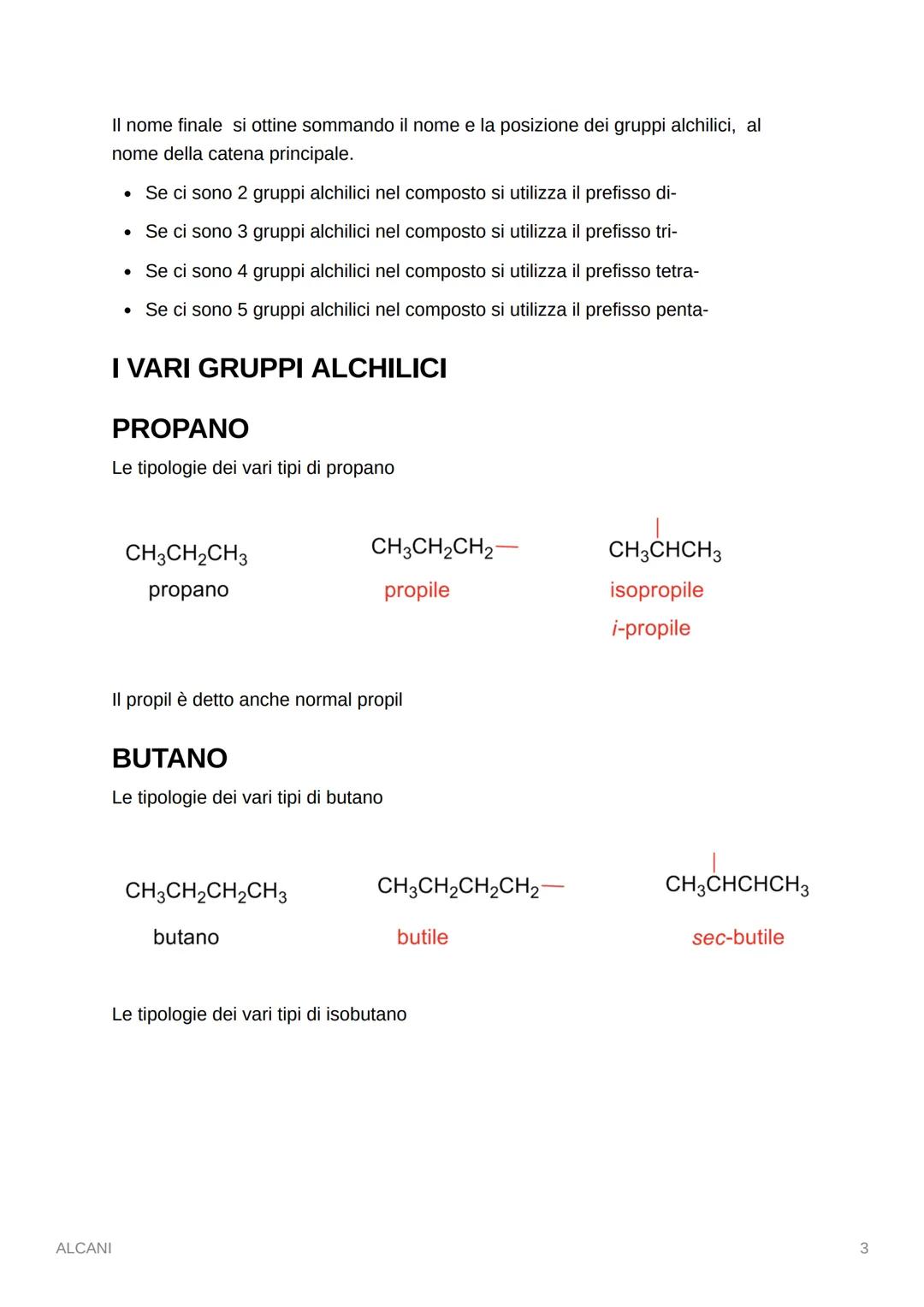 ALCANI
Gli idrocarburi semplici che costituiscono una seria omologa di carboni.
La formula generale per gli ALCANI è
CnH2n+2
Gli alcani (cos
