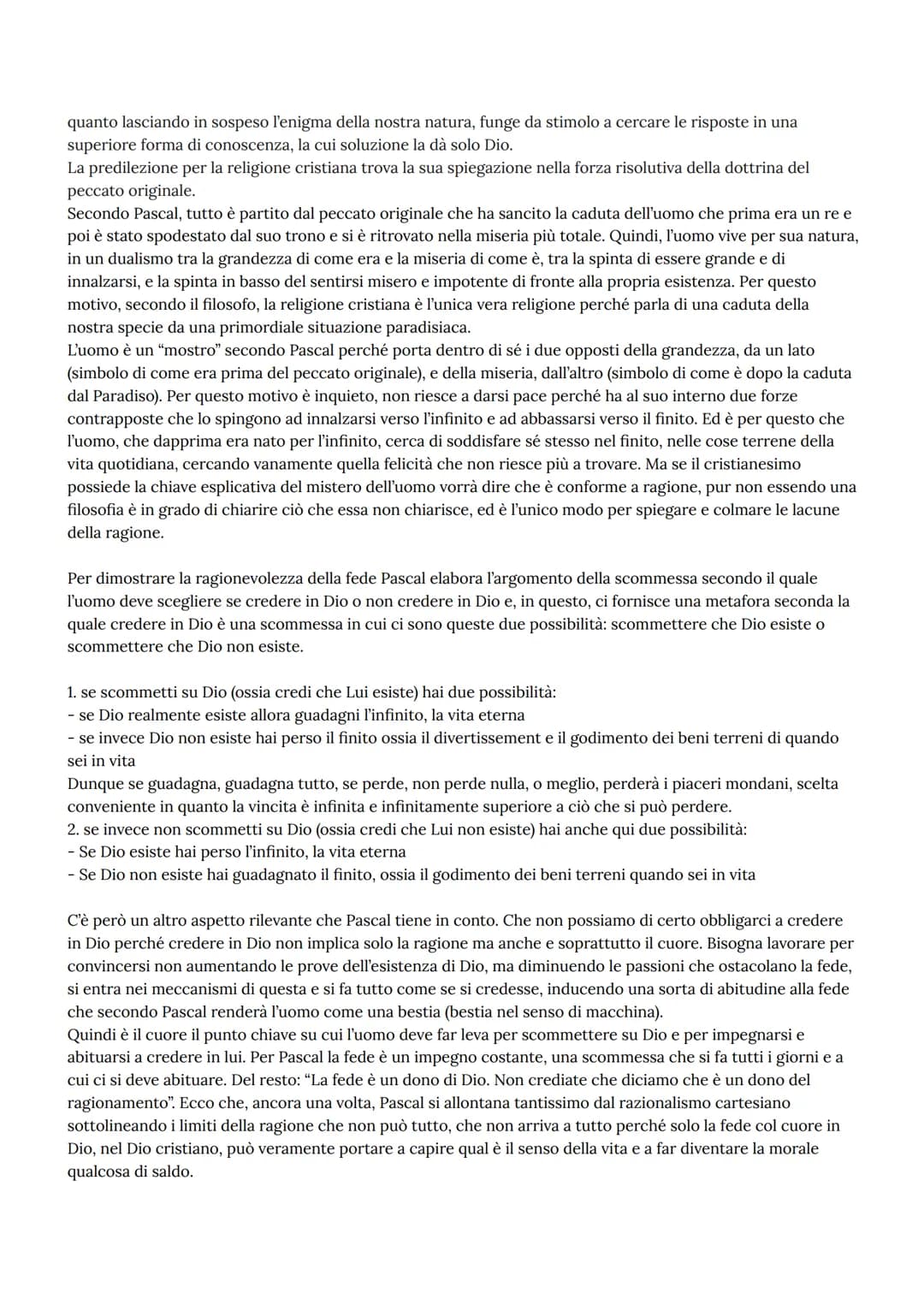 Pascal
Blaise Pascal, francese anche lui come Cartesio con il quale si mette in discussione, è vissuto tra il 1623 e il
1662.
I suoi primi i