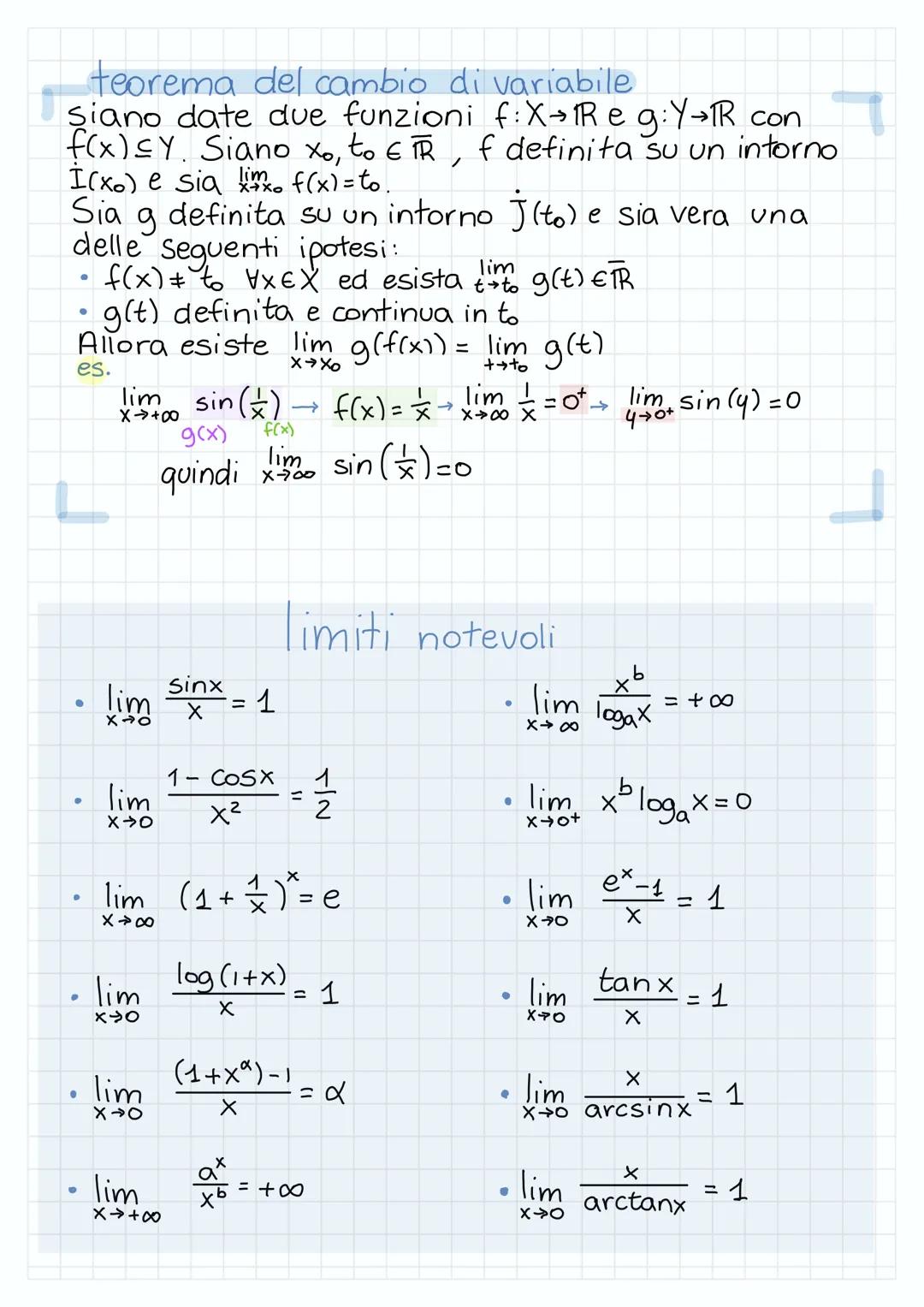 # limiti

discontinuita

1ª specie (salto)
se $\lim_{x \to x_0^+} f(x) = m_1$ e $\lim_{x \to x_0^-} f(x)=m_2$
m₁, m₂ € IR m₁ ≠ m₂

2ª specie