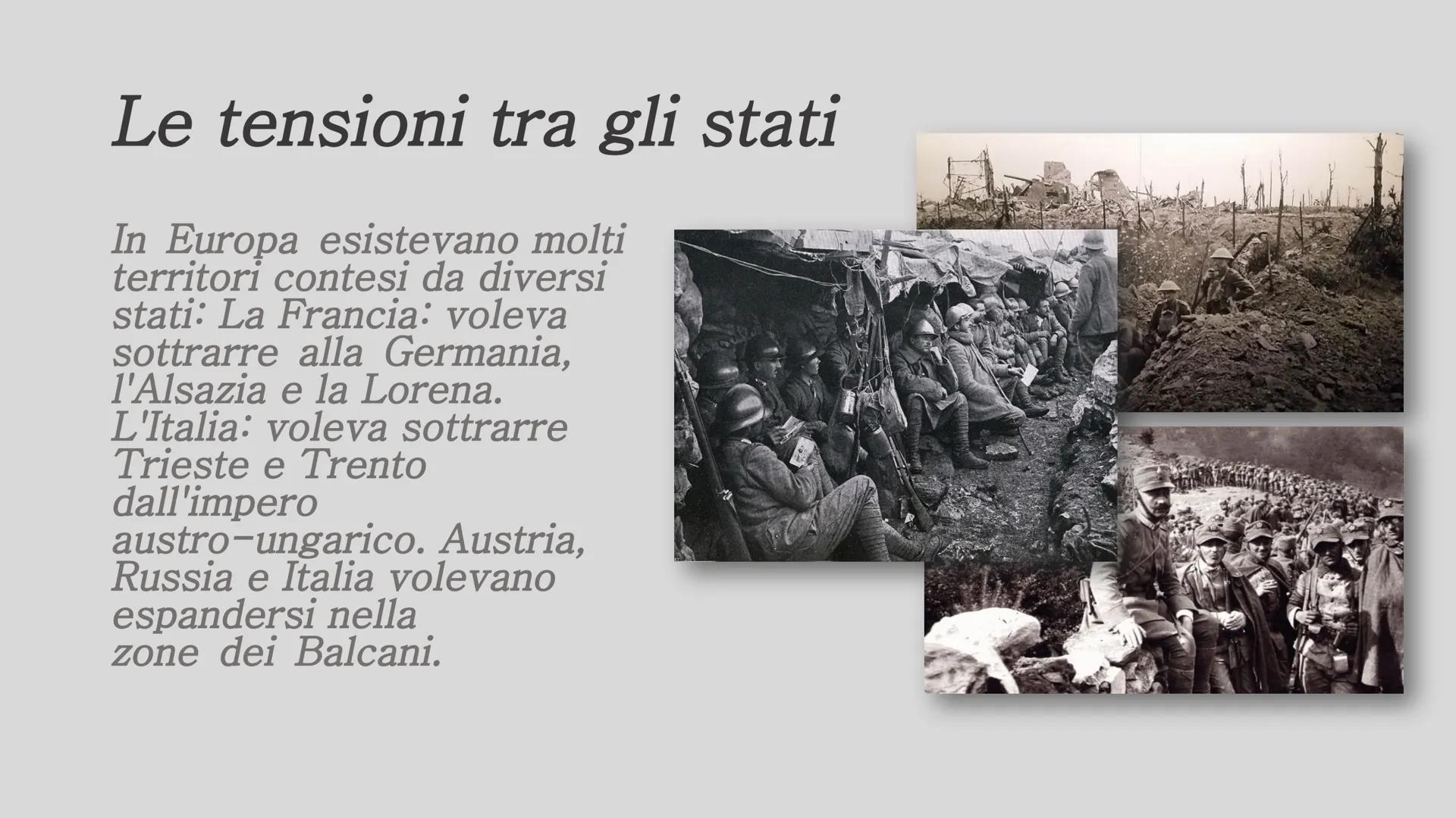 Alessandra Lorello 3B

La prima guerra mondiale

Le cause L'attentato di
Sarajevo

Le cause

Le ideologie
nazionaliste

Le tensioni
tra gli 