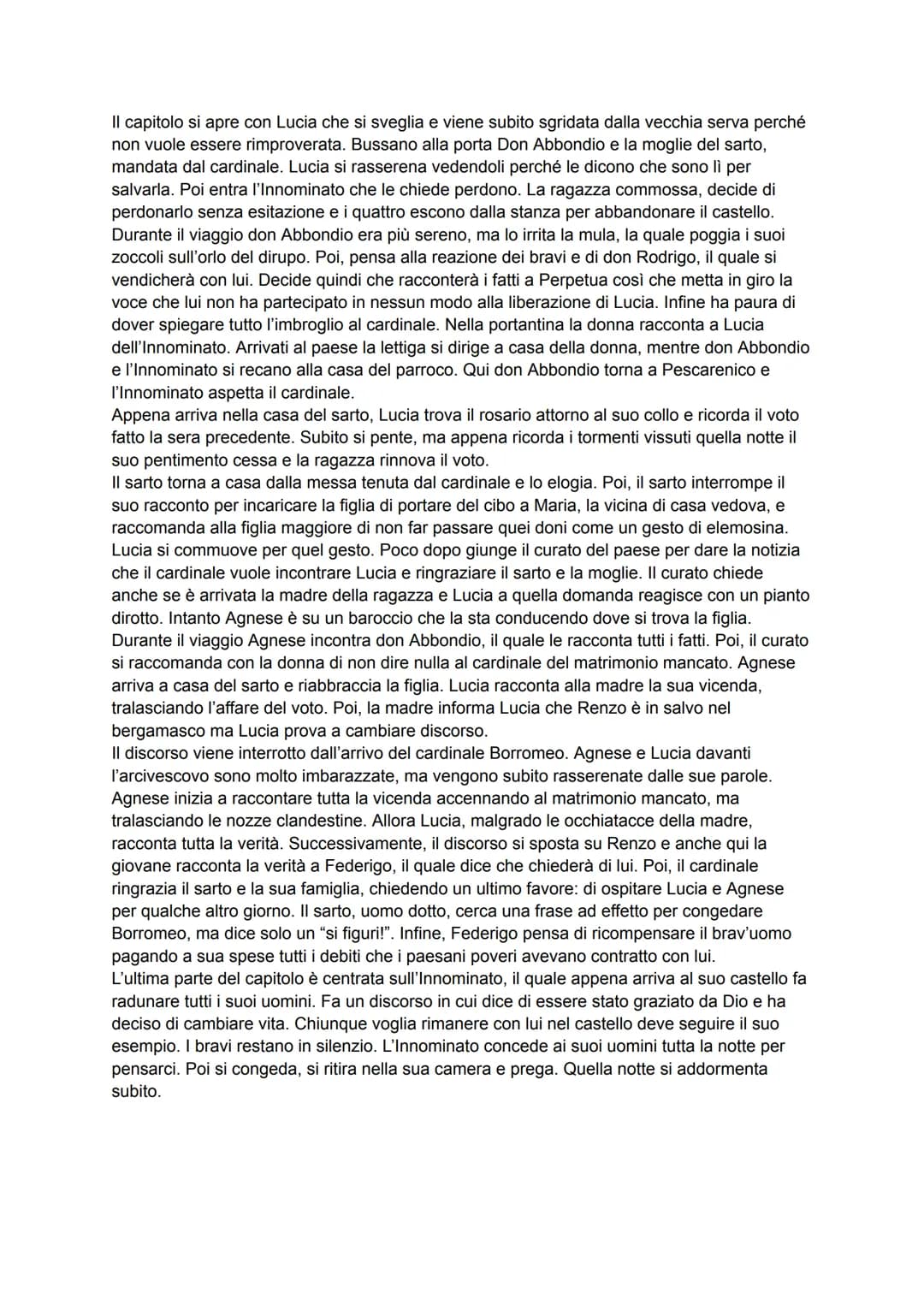 Il capitolo si apre con Lucia che si sveglia e viene subito sgridata dalla vecchia serva perché
non vuole essere rimproverata. Bussano alla 