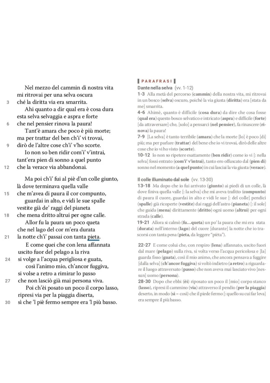 Dante La Divina Commedia - L'Inferno
• L'Inferno è il primo dei tre regni dell'Oltretomba cristiano
visitato da Dante nel corso del viaggio,