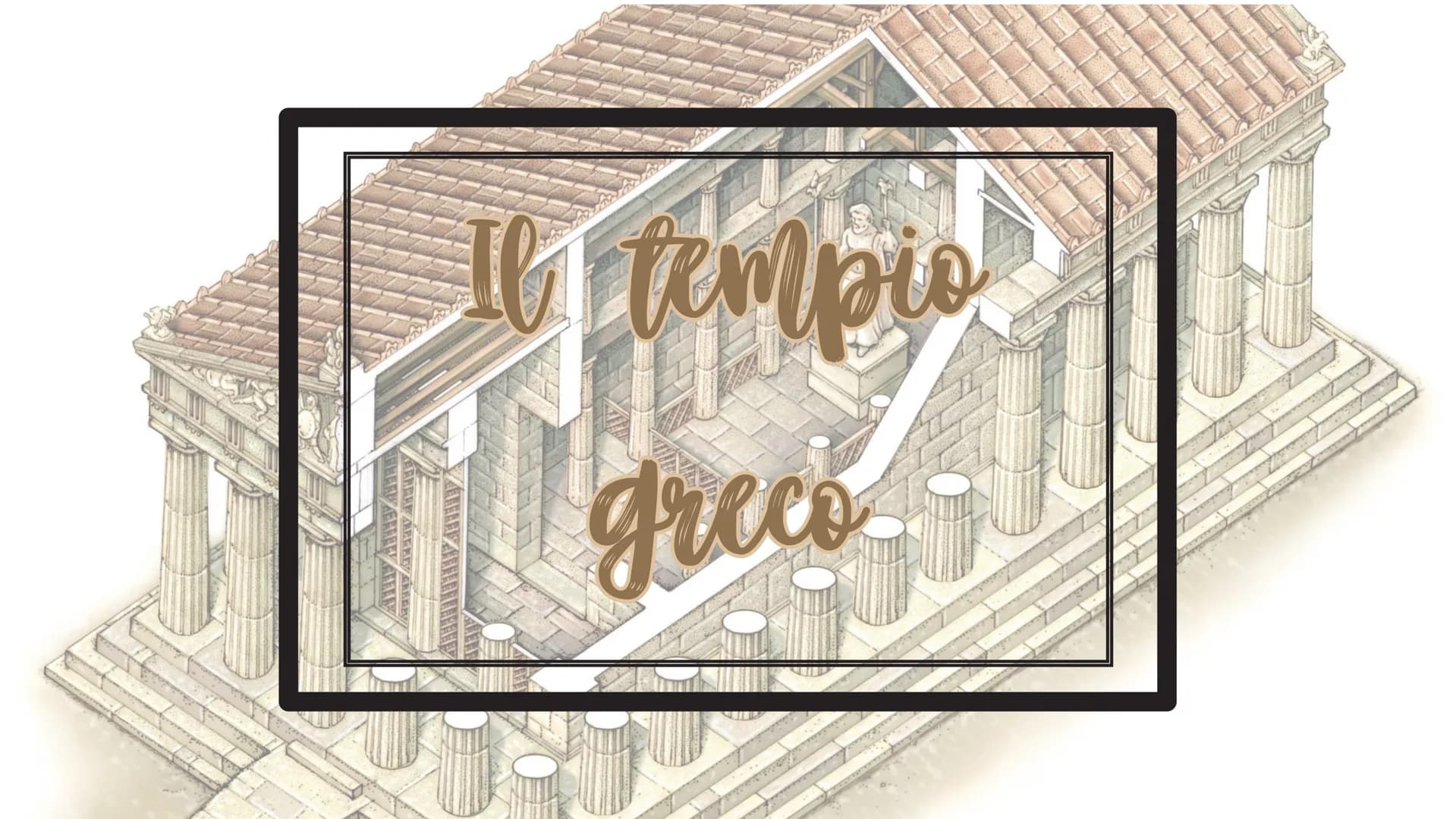 mch.22}}}
pub
greco
GRAPHE
KEEVARERATEDV// ●
Tempio greco
Il tempio greco
● Era un edificio sacro
●
Era la dimora degli Dei; ogni
divinità a