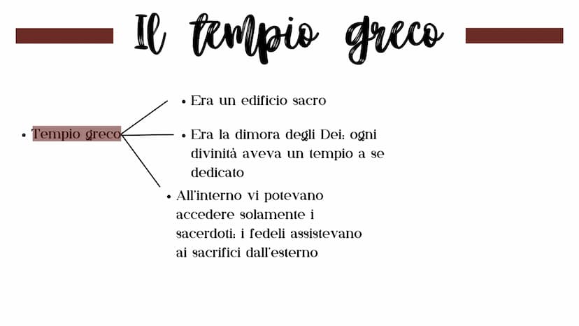 mch.22}}}
pub
greco
GRAPHE
KEEVARERATEDV// ●
Tempio greco
Il tempio greco
● Era un edificio sacro
●
Era la dimora degli Dei; ogni
divinità a