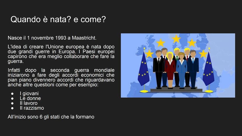 Unione Europea Cosa è L'Unione Europa?
L'Unione Europea, è una organizzazione di
tipo politico economico, di cui fanno parte 27
paesi membri