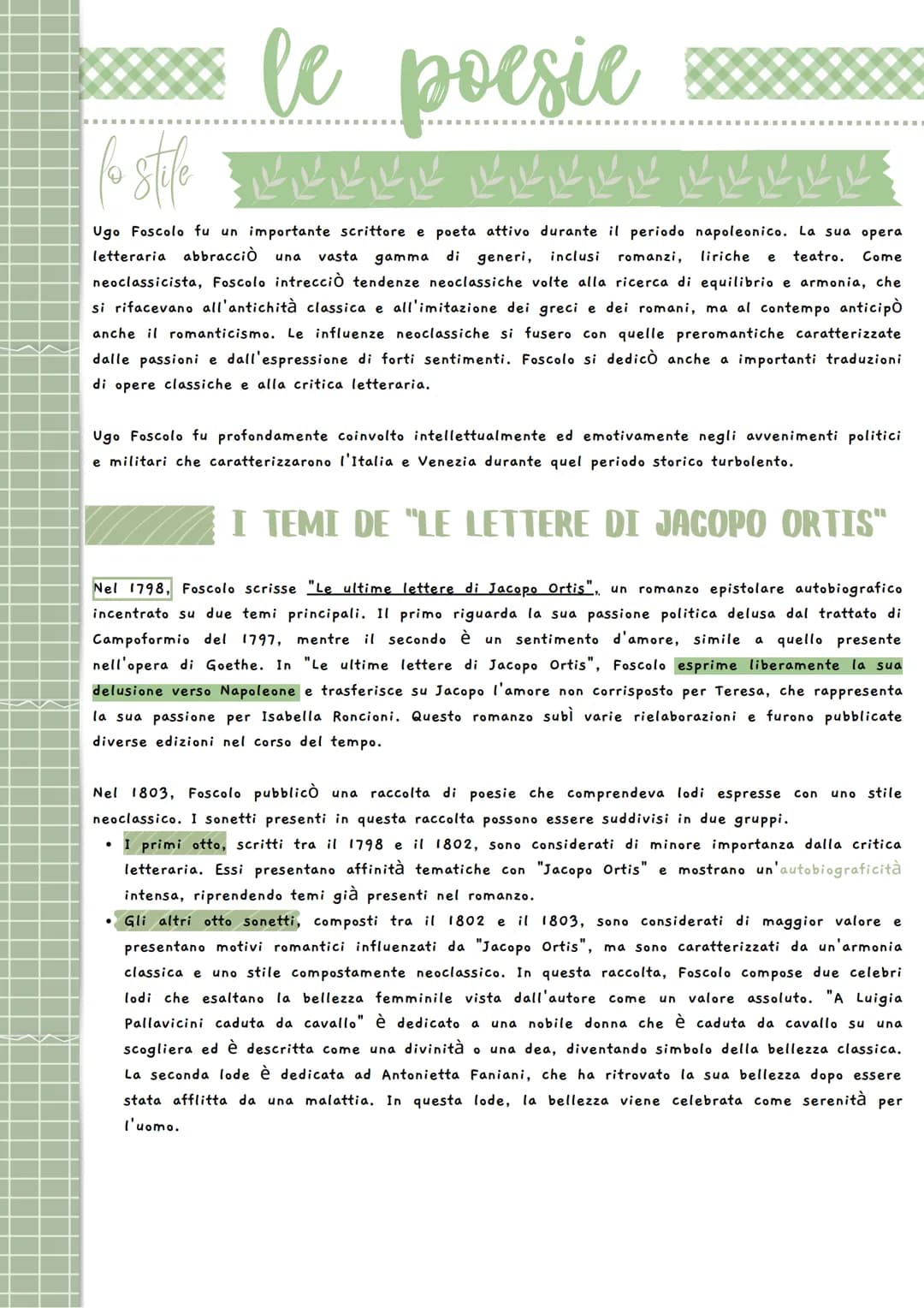 Ugo Foscolo
INTRODUZIONE
Ugo Foscolo, originariamente chiamato Niccolò
Foscolo, nacque nel 1778 a Zante, un'isola greca che
all'epoca era so