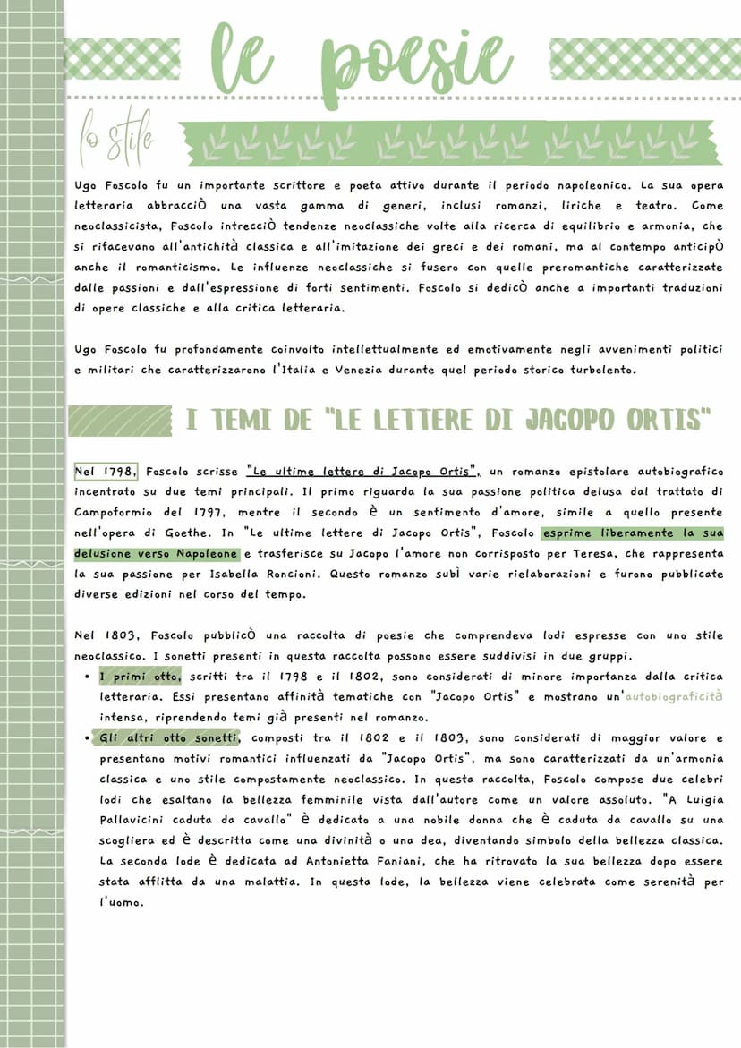 Ugo Foscolo
INTRODUZIONE
Ugo Foscolo, originariamente chiamato Niccolò
Foscolo, nacque nel 1778 a Zante, un'isola greca che
all'epoca era so