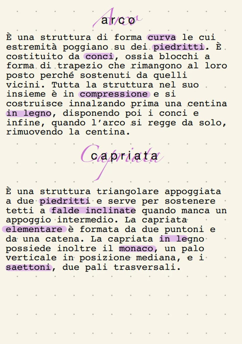 Strutture
Si dice struttura una qualsiasi
combinazione di materiali destinata a
sostenere dei carichi. Le principali
sollecitazioni di una s