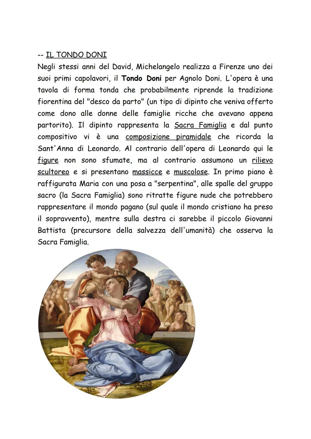 MICHELANGELO
LA FORMAZIONE ALLA CORTE DEI MEDICI
Michelangelo Buonarroti (Caprese, Arezzo, 1475 - Roma, 1564) ha lasciato
un segno indelebil