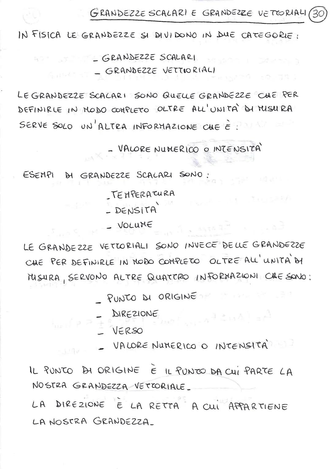 GRANDEZZE SCALARI E GRANDEZZE VETTORIALI (30)
IN FISICA LE GRANDEZZE SI DIVIDONO IN DUE CATEGORIE:
GRANDEZZE SCALARI
GRANDEZZE VETTIORIALI
L